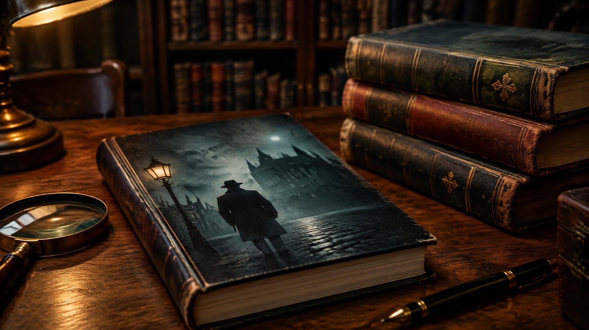 mystery book on table